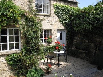 Side door and patio